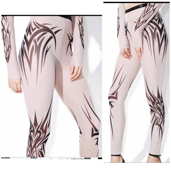 Dolls kill ,Current Mood ,PhenomenonTattoo stretching mesh dress / tunic - Picture 9 of 9